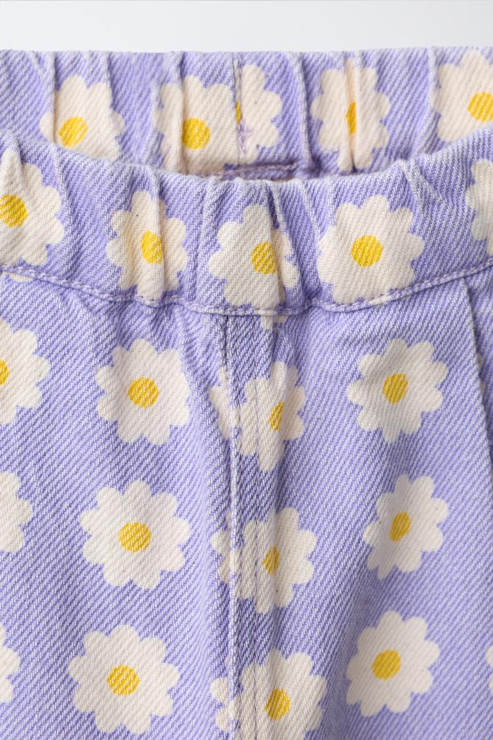 ZARA БРЮКИ СВОБОДНОГО КРОЯ ИЗ САРЖИ С ЦВЕТОЧНЫМ ПРИНТОМ, СИРЕНЕВЫЙ