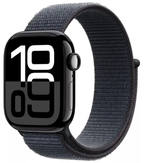 Apple Watch Series 10 42mm Jet Black Aluminum Case with Ink Sport Loop (M/L)