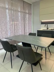 Стол раздвижной Chevron 160-240х90 см, серая керамика