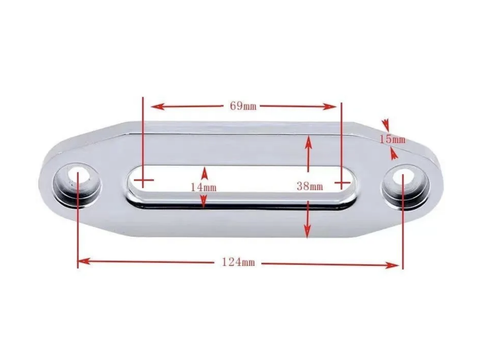 Направляющий серебро клюз алюминиевый для лебедки 9000-12000 Lbs (1 шт.)