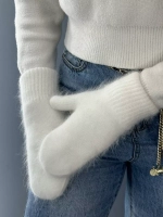 Варежки зимние теплые пушистые ангора