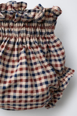 ZARA ТРУСЫ В КЛЕТКУ «ТАРТАН», КРАСНЫЙ/ТЕМНО-СИНИЙ