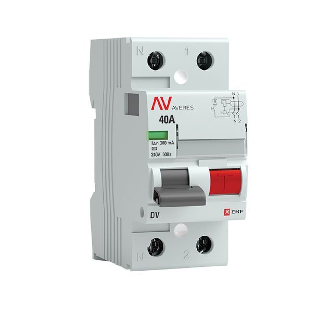 УЗО  EKF rccb-2-40-300-ac-av