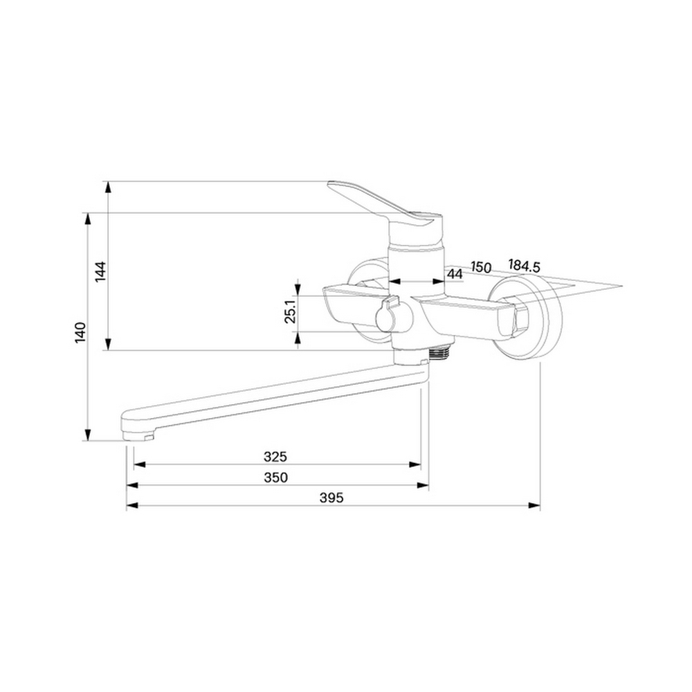 Смеситель для  ванны и раковины 35к Milardo ENJSB00M10 "Enjoy" с душ. аксессуарами  ХРОМ