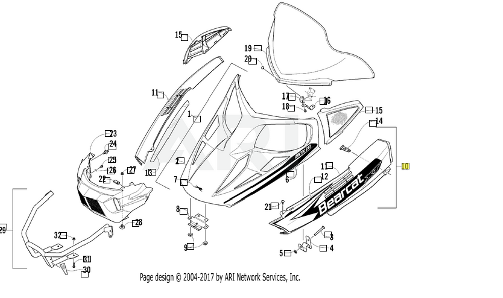 Ведомый вариатор для снегохода Arctic Cat 0637-445