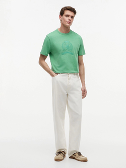 Футболка Tommy Hilfiger Laurel Leaf Logo Garment-Dyed Fort Green