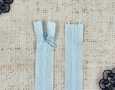 Молния потайная, L 50 см, светлый ментол