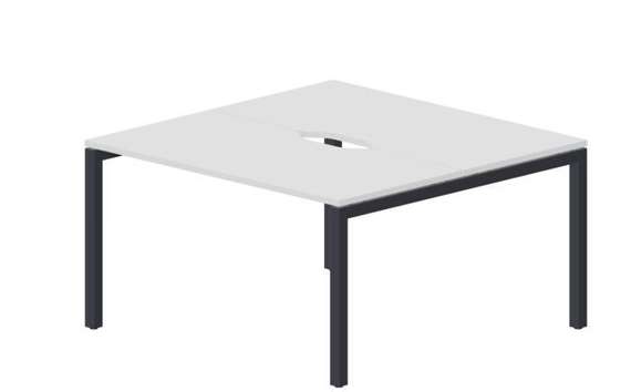 Составной стол Polo на 2 рабочих места 1380х1366х750мм (2 эргономичных выреза)