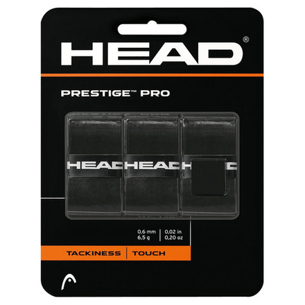 Овергрип Head Prestige Pro, 282009-BK, 0.55 мм, 3 шт, черный