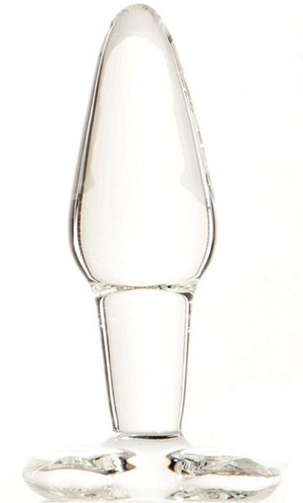 Прозрачная стеклянная анальная пробка - 12 см. (Цвет: прозрачный)