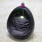 Подставка под стелющиеся благовония «Стеновой водопад» цвет коричневый 11*10*11,5см с подсветкой