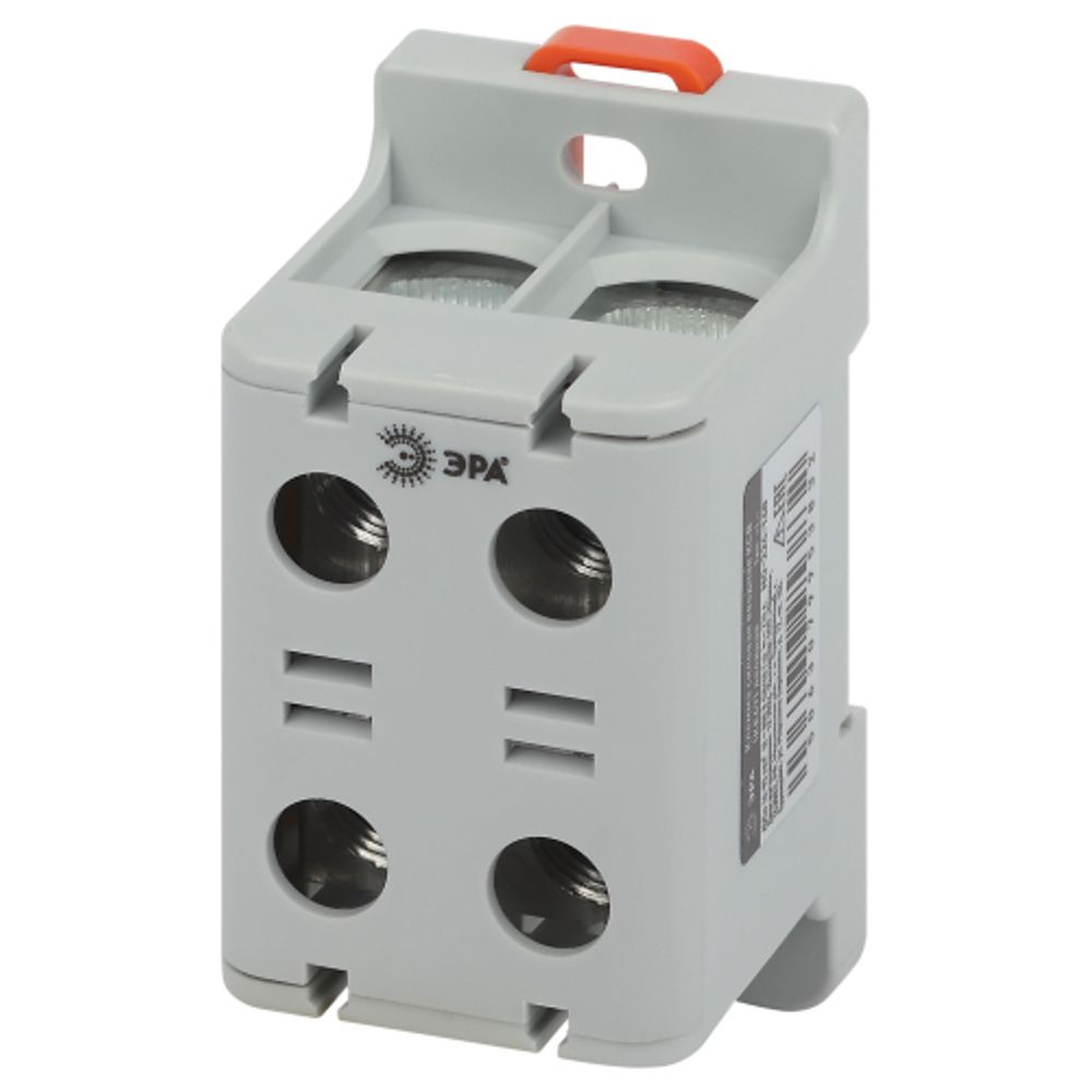 Клемма силовая вводная КСВ ЭРА NO-224-140 двойная (KE67) 16-95 мм2 серая L
