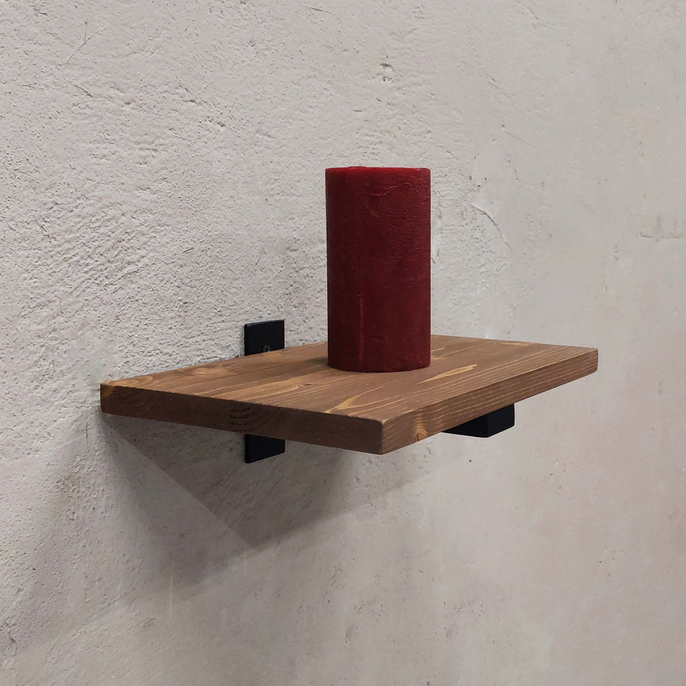 Настенные полки из натурального дерева в стиле Лофт