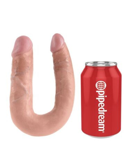 Двусторонний дилдо среднего размера телесный King Cock U-Shaped Medium Double Trouble