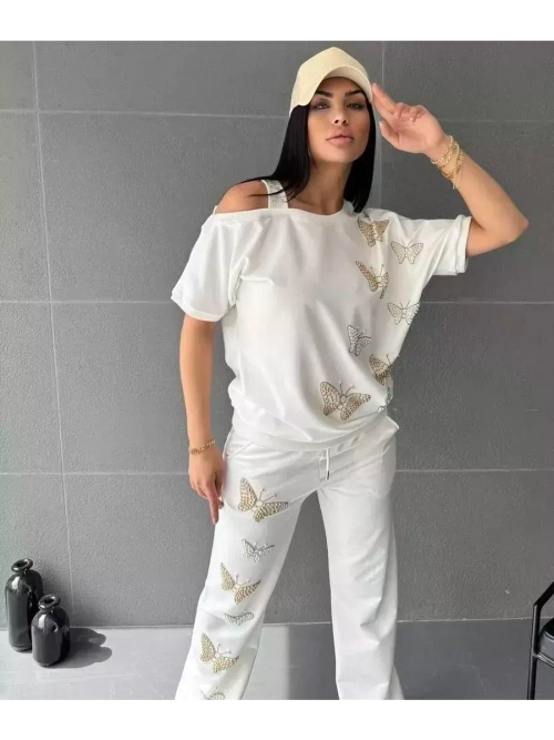 костюм с принтом бабочек