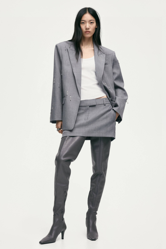 H&M Мини-юбка, серый