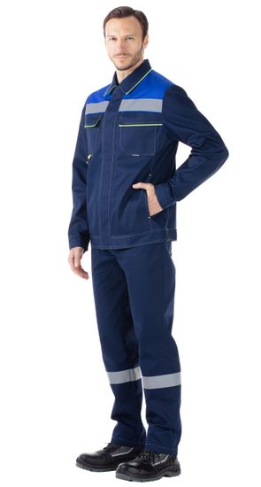 Костюм "Джокер" 240 брюки (т.синий/василек/лайм)