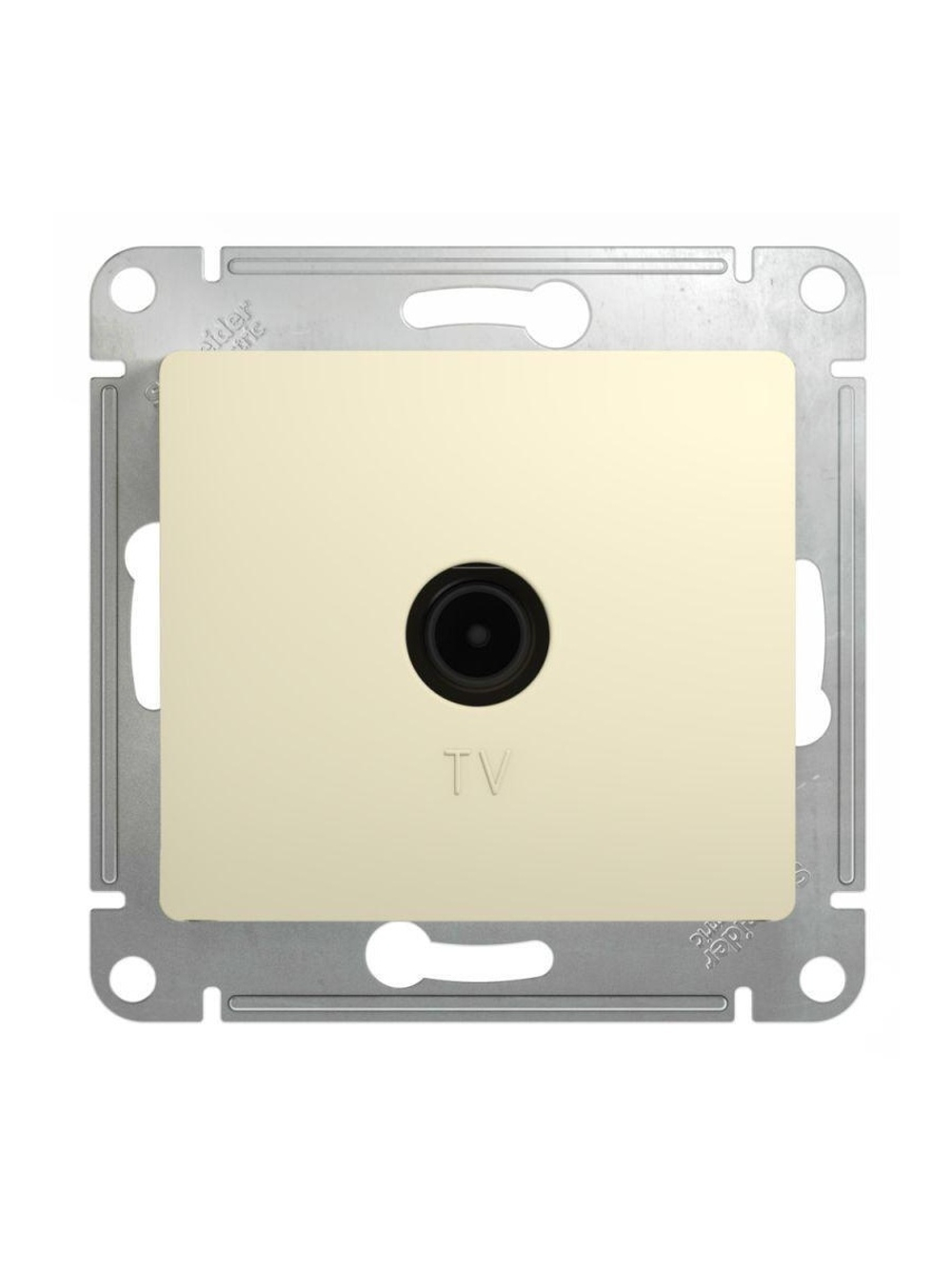 Розетка телевизионная проходная TV 1-м СП Glossa 4дБ механизм беж. SE GSL000292