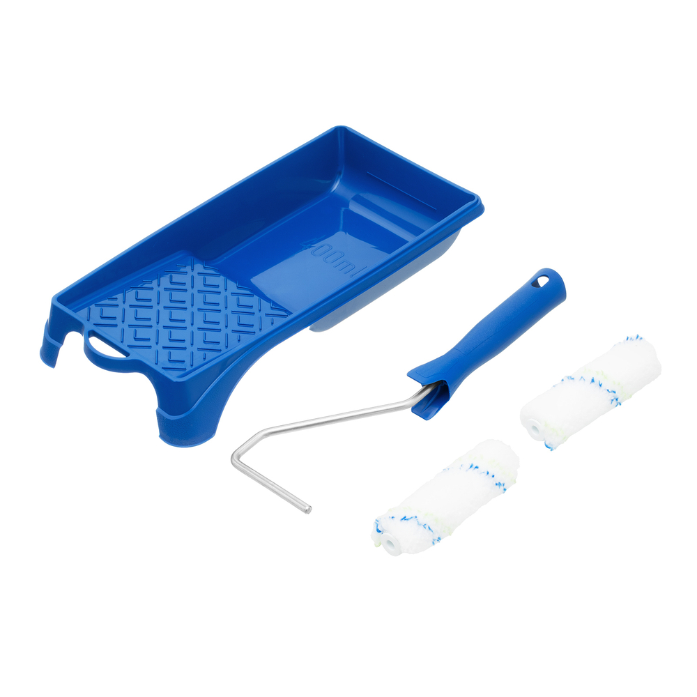 Малярный набор для работ с водными красками: кювета 150 мм х 290 мм и мини-валик 110 мм Сибртех 80456