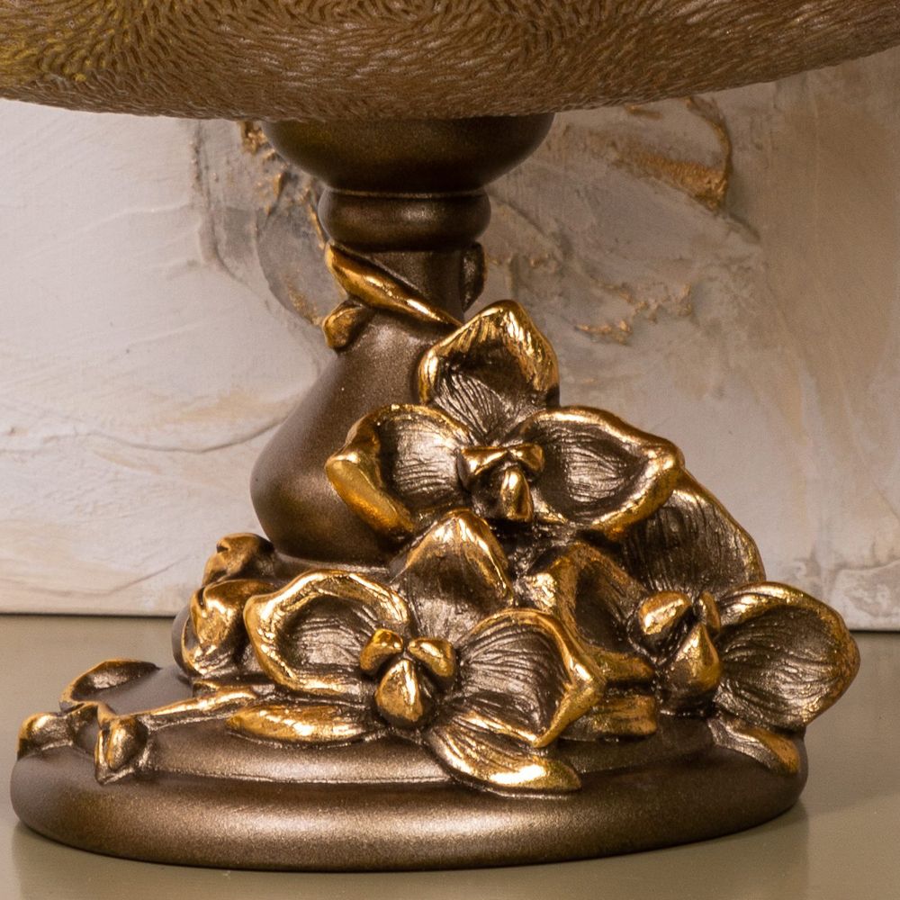 Фруктовница-конфетница Орхидея Лелия Бронза