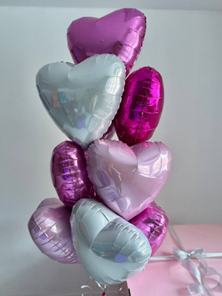Воздушные гелиевые шарики с доставкой по Хабаровску коробка сюрприз №4577