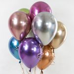 Шар (12''/30 см) Серебро (523), хром, 50 шт.