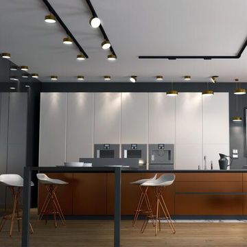 358760 PORT NT21 269 матовое золото Трехфазный трековый светодиодный светильник IP20 LED 24W 4000K 2100Лм 100-265V PROMETA