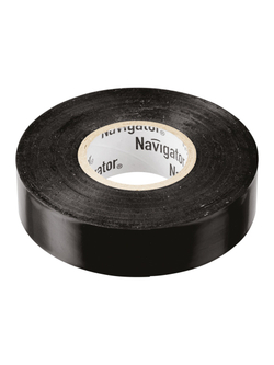 Изолента ПВХ 19мм (рул.20м) черн. NIT-A19-20/BL Navigator 71110