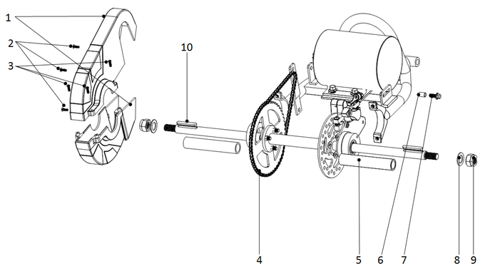 Запчасти G к квадроциклу Motax X16 E1000