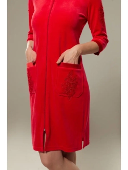 Халат велюровый на молнии