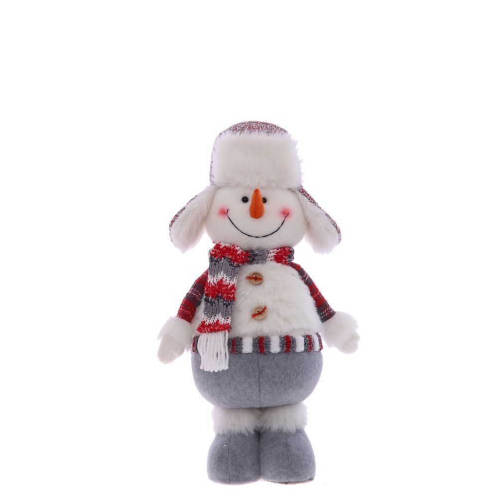 GAEM Игрушка набивная "Снеговик", с колпаком, L24 W13 H56/40 см, 2в.