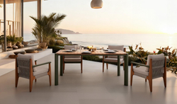 Столовая группа Elif Dining Set. Алюминий, роуп, ироко. Поставка 45 дней.