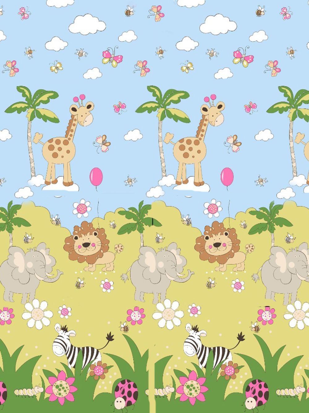 Пододеяльник Сказка "Африка" 1,5-спальный на молнии 145х215 см, поплин