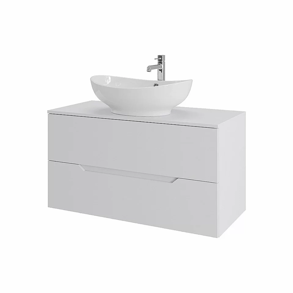 Тумба с раковиной Orange Line 100 Li-100TuwMDF+B08-585W белый