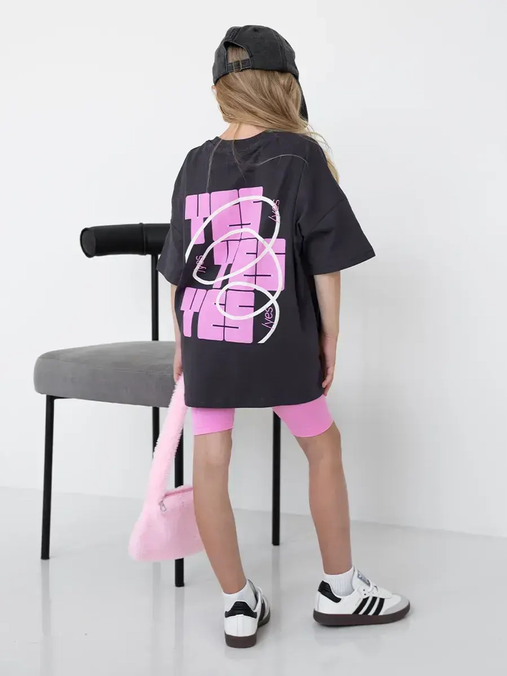 Летний костюм для девочки с велосипедками