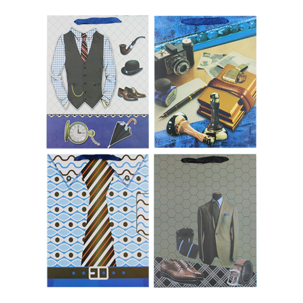 Подарочный пакет Basir, серия "Мужская тематика", 11,5*14,5*6 см, ассорти