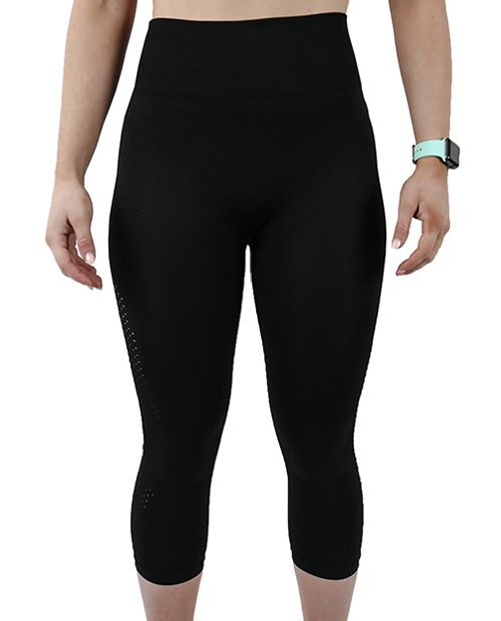 Легинсы-капри для отдыха и спорта (Размер: XL) (Цвет: черный)