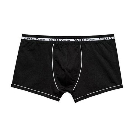 Мужские трусы боксеры черные Snelly new bi-elastic line U975