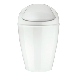 Корзина для мусора с крышкой DEL M, 12 л, белая Koziol