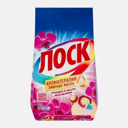 Стиральный порошок Лоск Ароматерапия Орхидея и масло макадамии 18 стирок 2.7кг