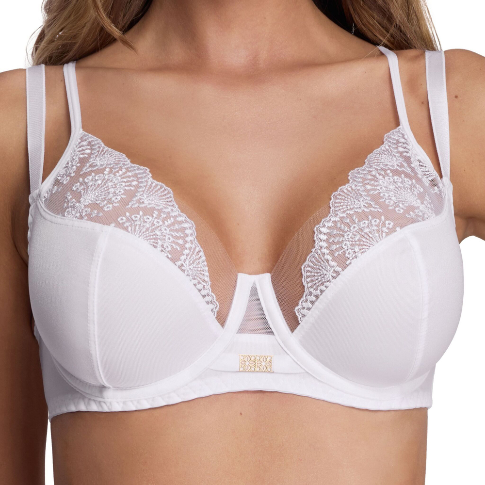 Эффектный бюстгальтер с вышивкой (Размер: 75H) (Цвет: черный)