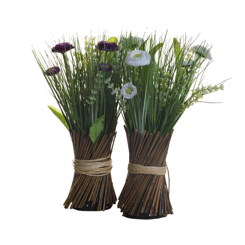 Букет маргариток фиолетовых  искусственный 30см Garda Decor 8J-12AK0002