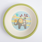 4611367 Набор детской бамбуковой посуды «Слоник», тарелка, миска, стакан, приборы, 5 предметов