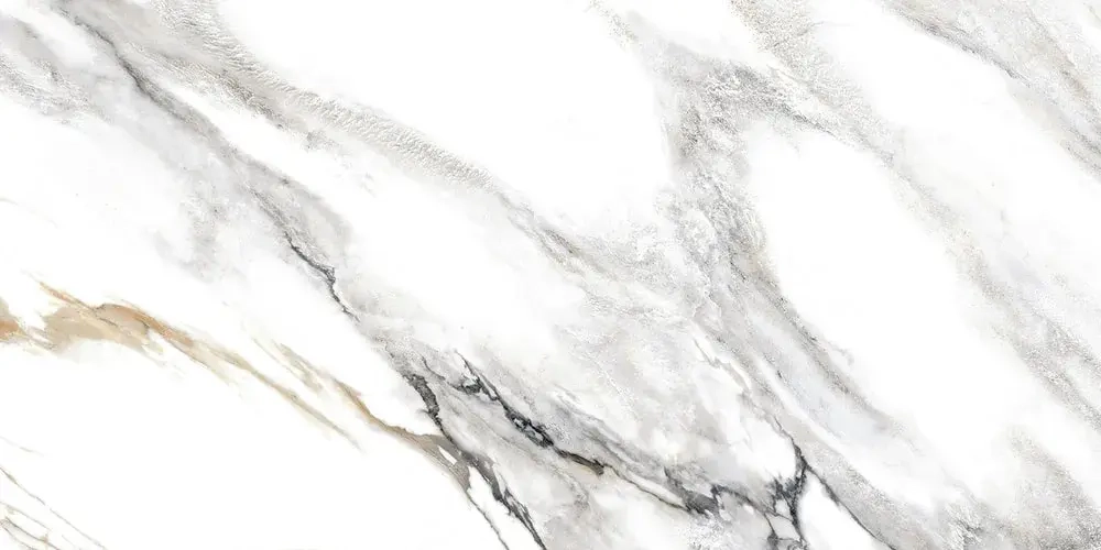 Керамогранит Alma Ceramica GFA114ARS04R Arabesco 114x57 серый / белый сахарный под мрамор