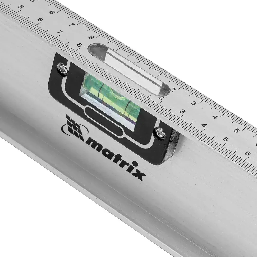 Уровень алюминиевый "Рельс", 2000 мм, 3 глазка (1 поворотный) Matrix