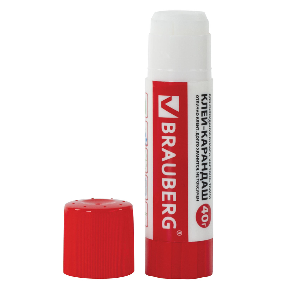 Клей-карандаш BRAUBERG 40 г (12 штук в упаковке)