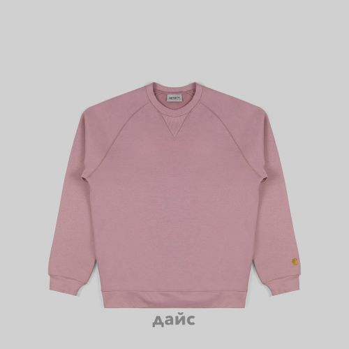 Толстовка мужская Carhartt WIP Chase Sweatshirt артикул:I033660_glassy_pink - купить в магазине Дайс