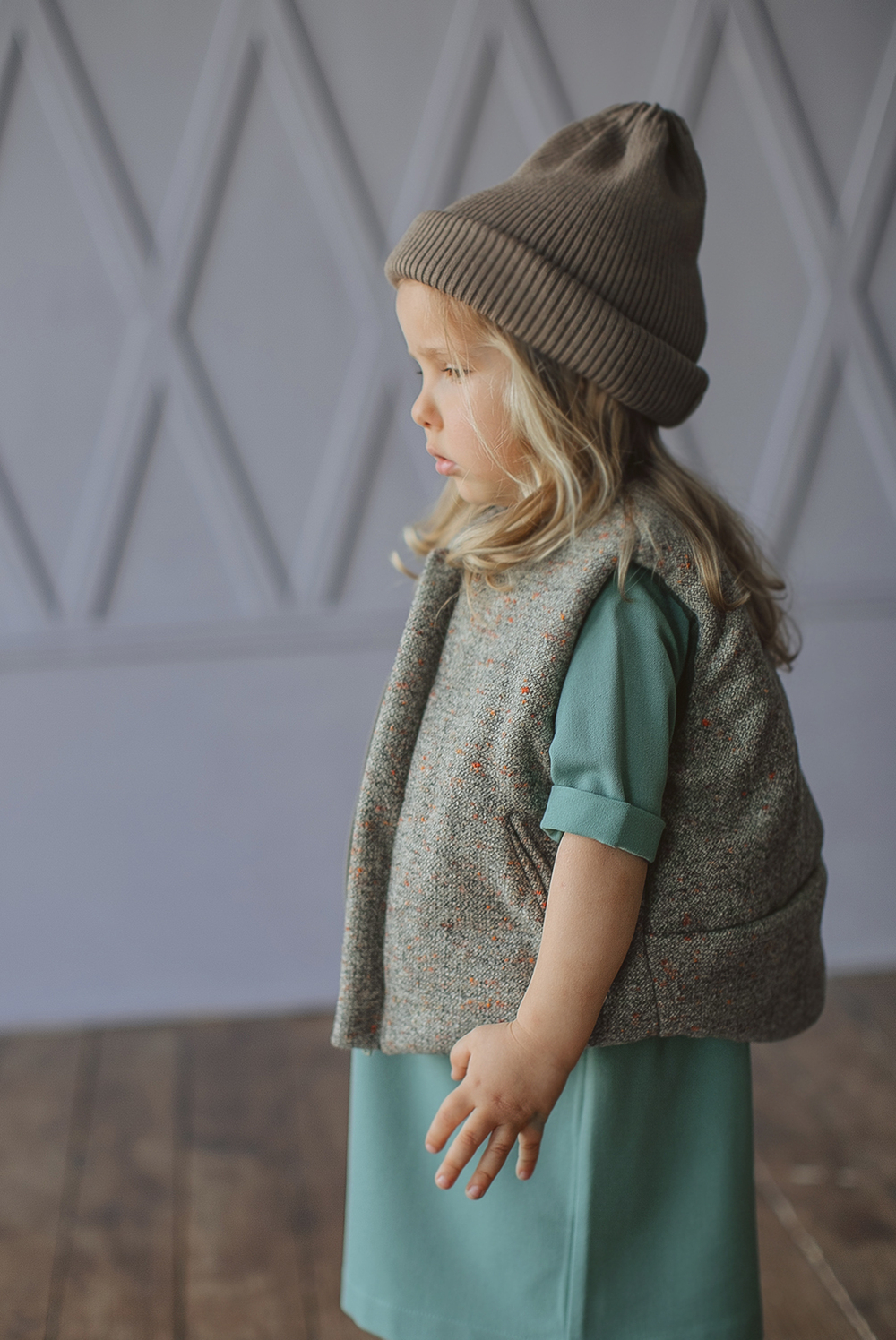 Платье  family look детское - мятное