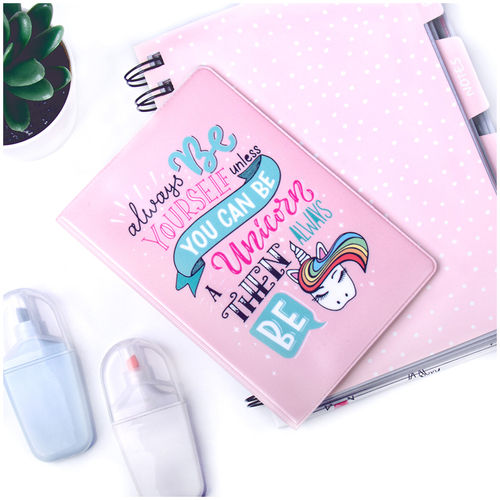 Обложка для паспорта MESHU "Be unicorn", ПВХ, 2 кармана