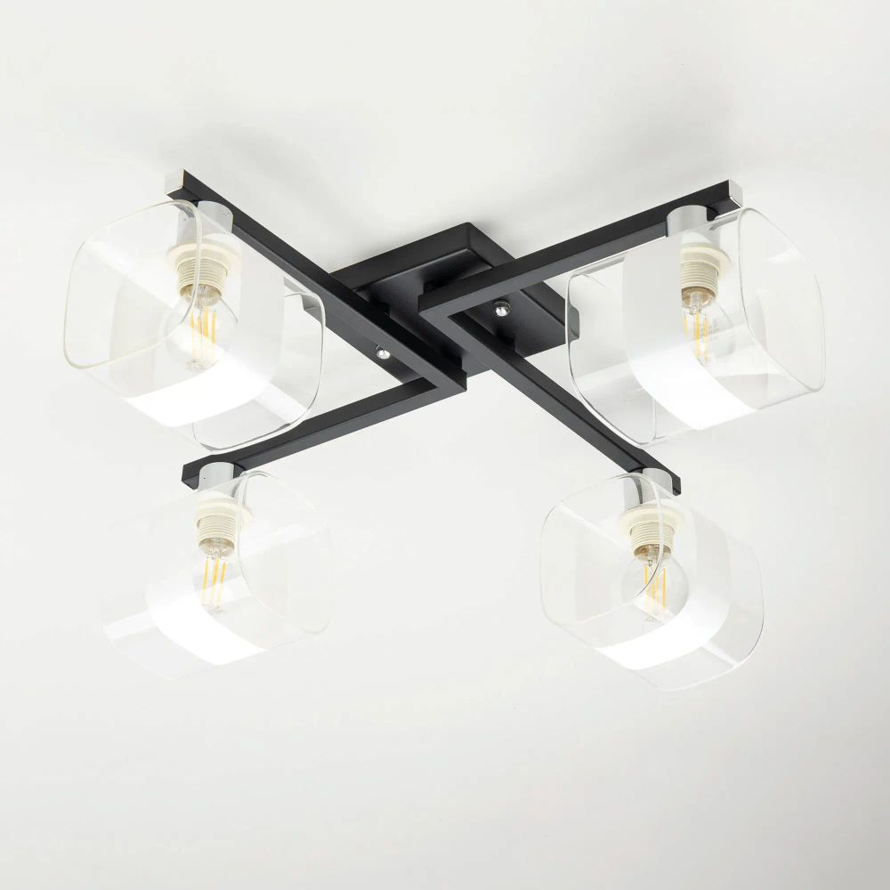 Citilux Вирта CL139145 Люстра потолочная Чёрная Матовая